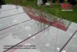 Regenschutzdach aus Glas fuer Terrasse